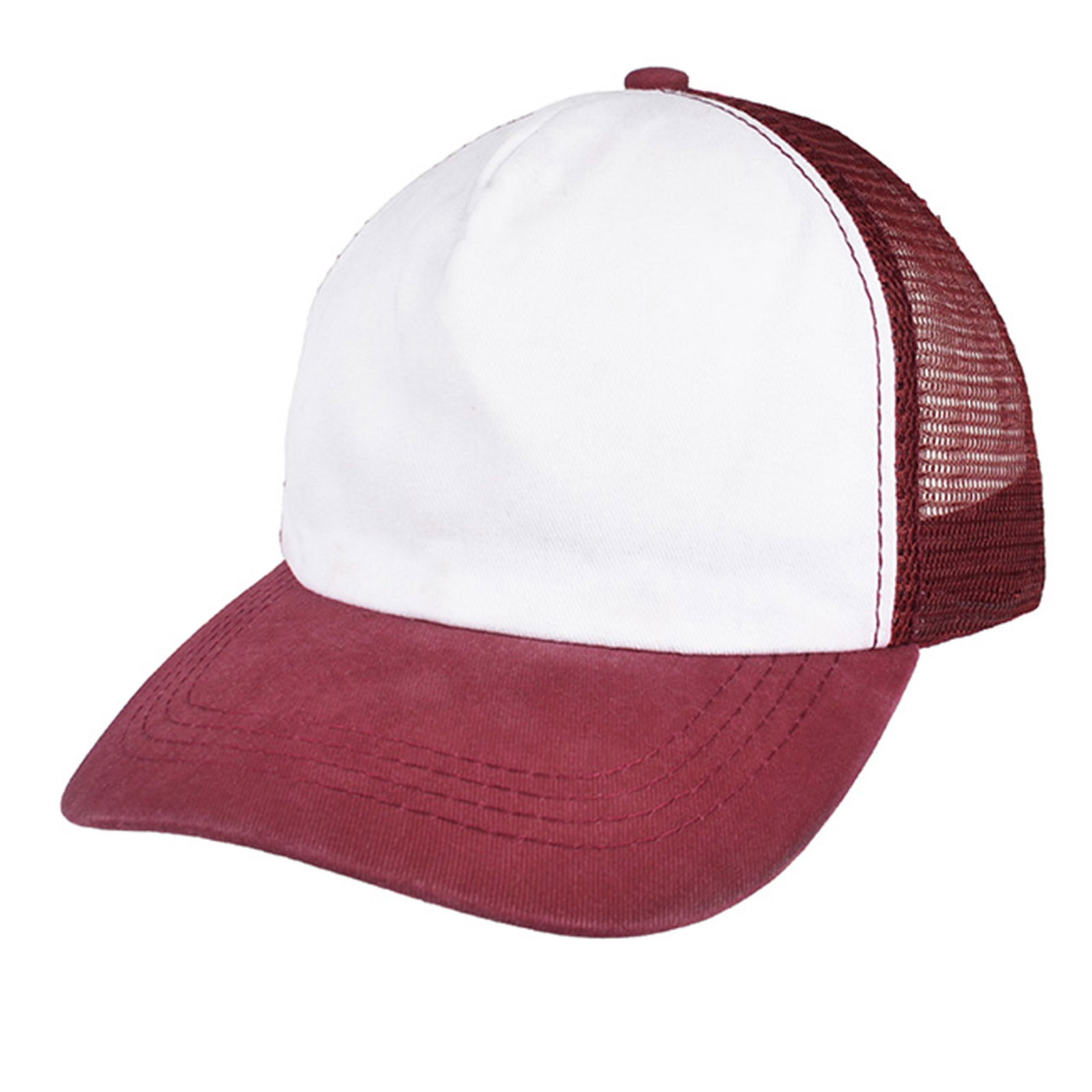 Gorra trucker de adulto pigmentada en tela polo