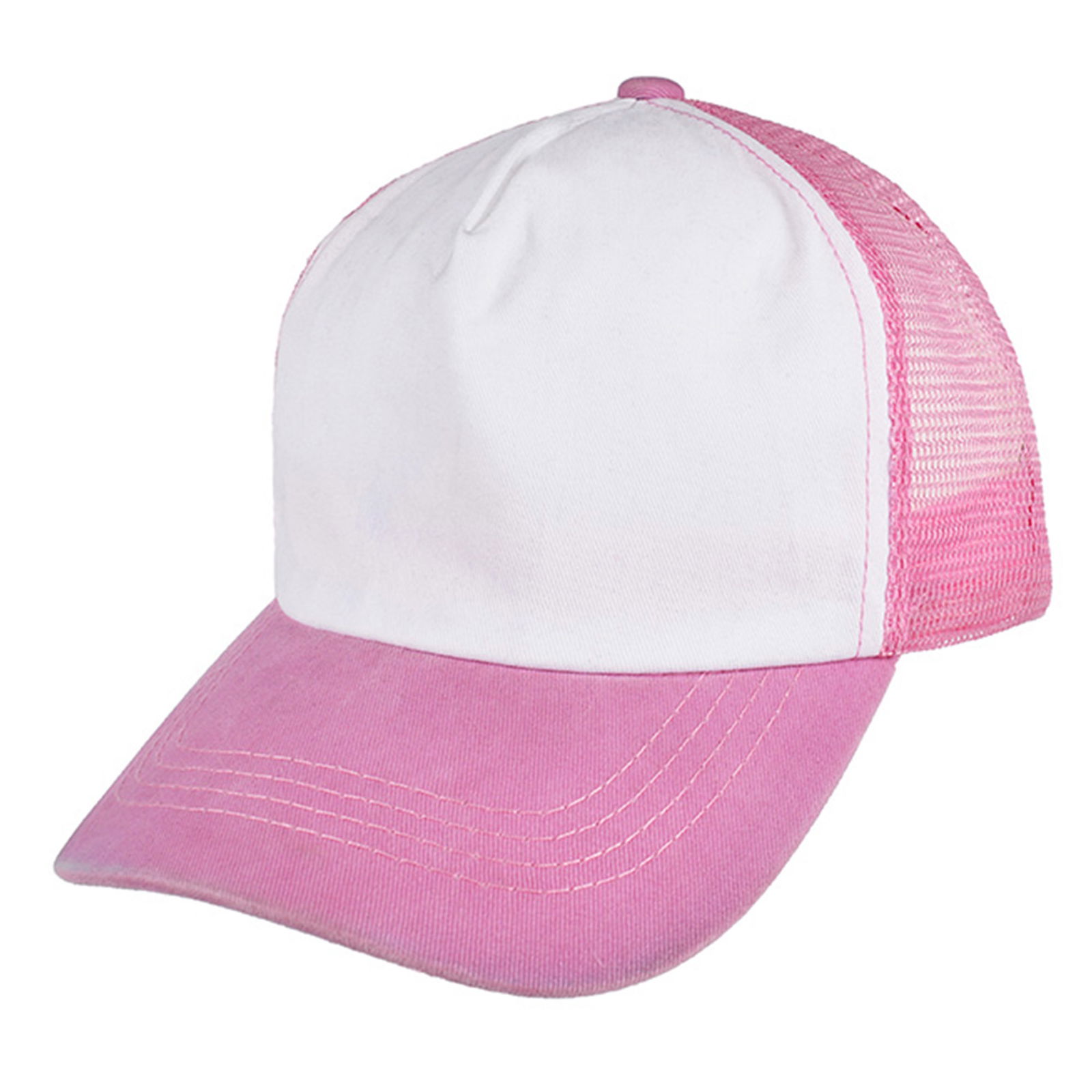 Gorra trucker de adulto pigmentada en tela polo