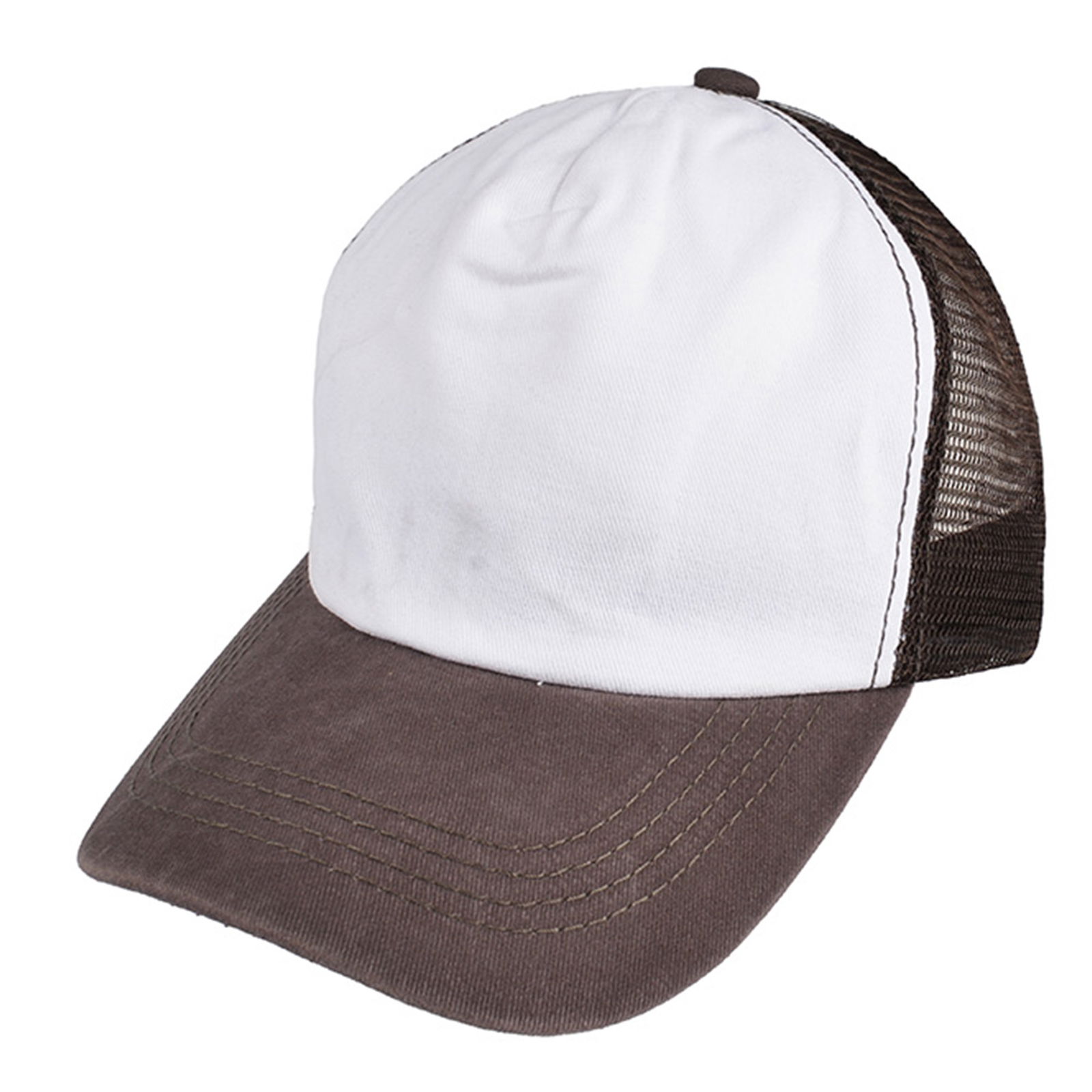 Gorra trucker de adulto pigmentada en tela polo