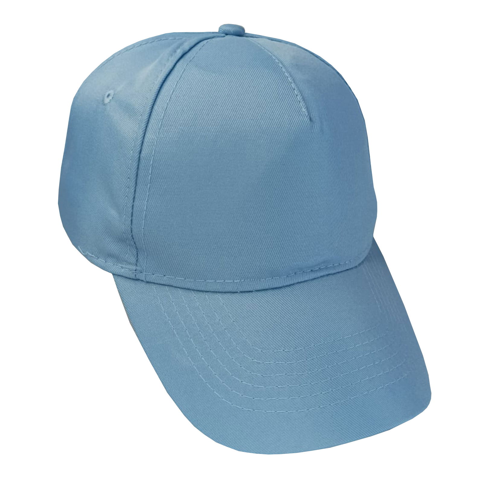 Gorra 5 gajos visera curva celeste