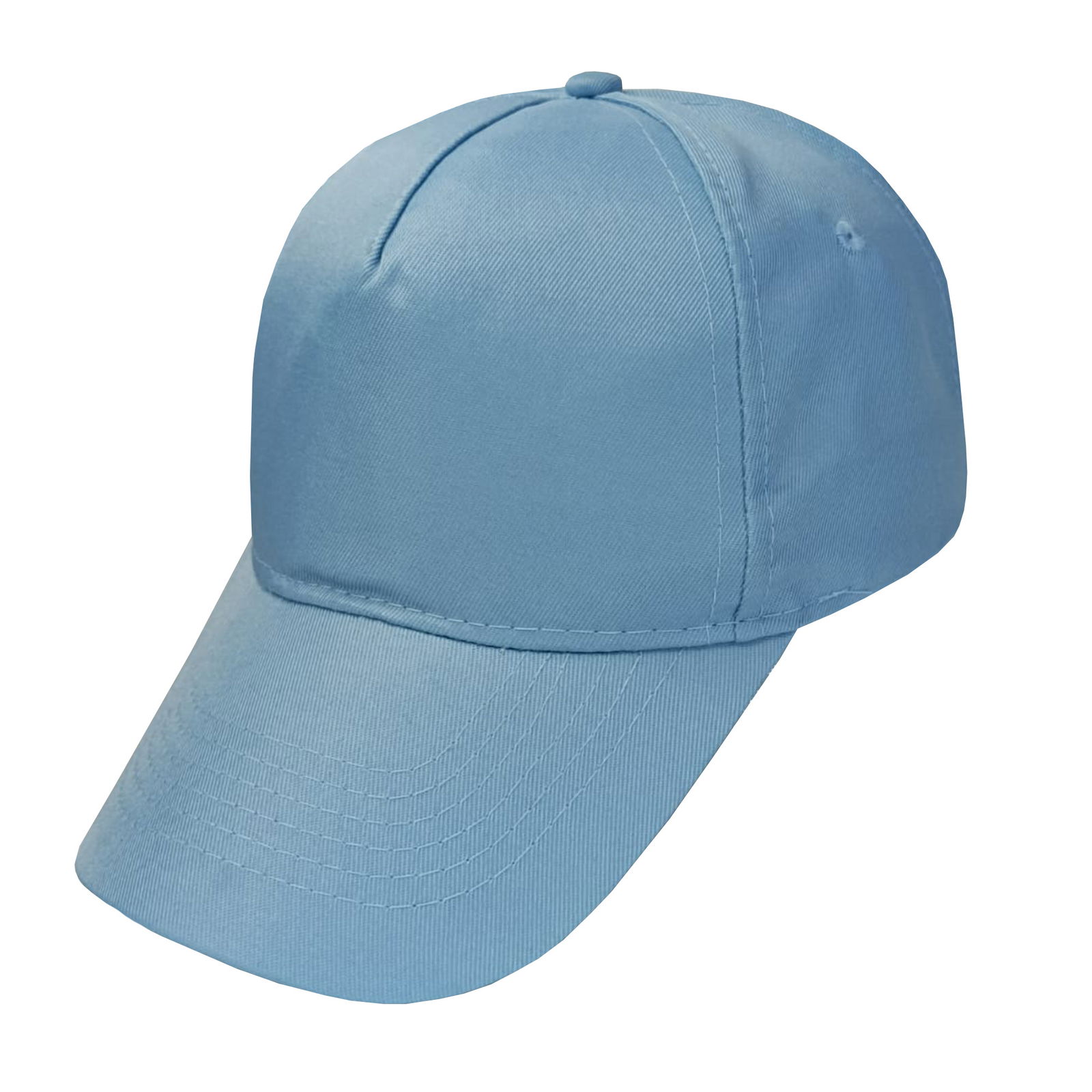 Gorra 5 gajos visera curva celeste