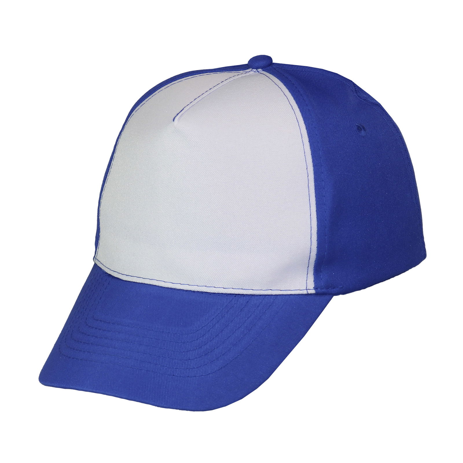 GORRA 5 GAJOS VISERA CURVA CON FRENTE BLANCO