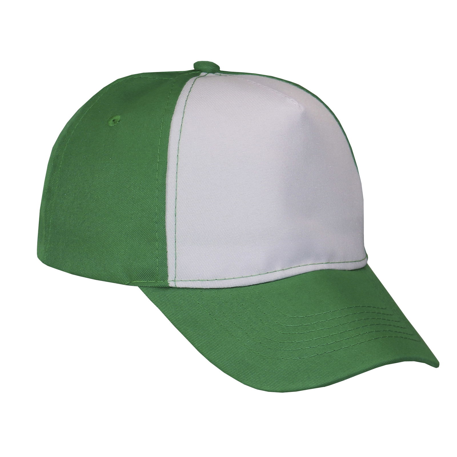 GORRA 5 GAJOS VISERA CURVA CON FRENTE BLANCO