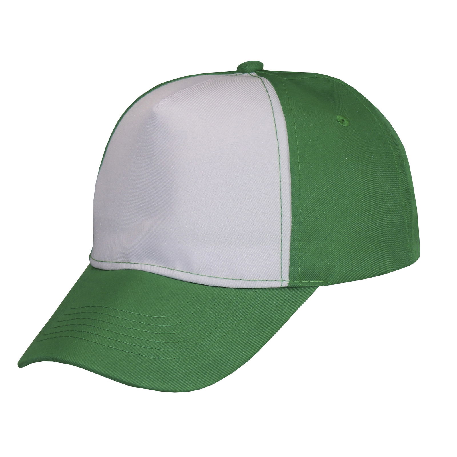 GORRA 5 GAJOS VISERA CURVA CON FRENTE BLANCO