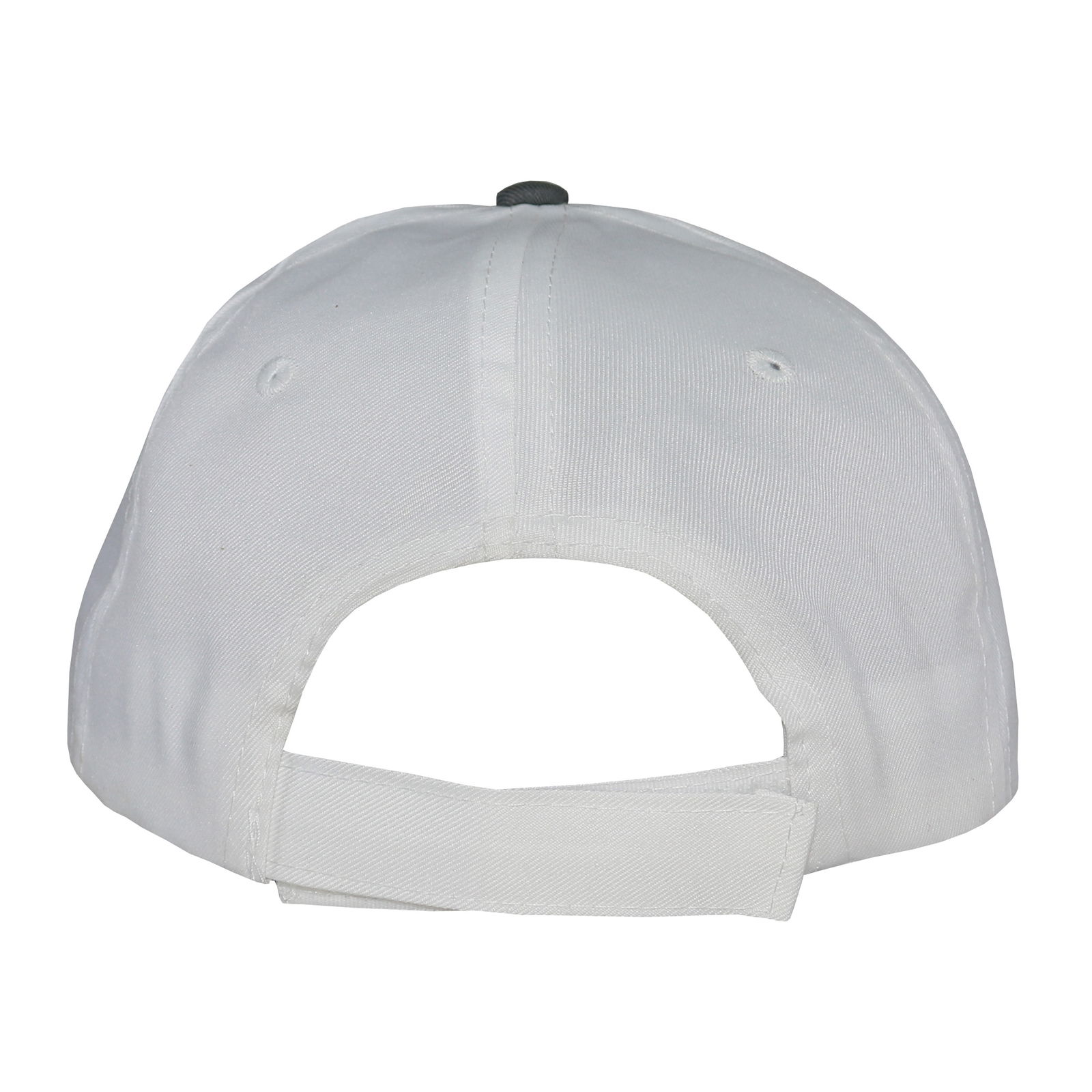 Gorra 5 gajos visera curva copa blanca visera gris