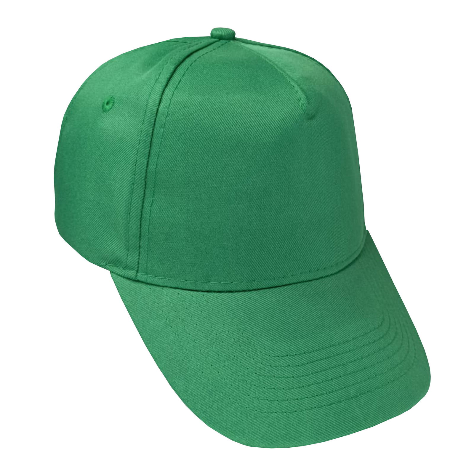 Gorra 5 gajos visera curva verde