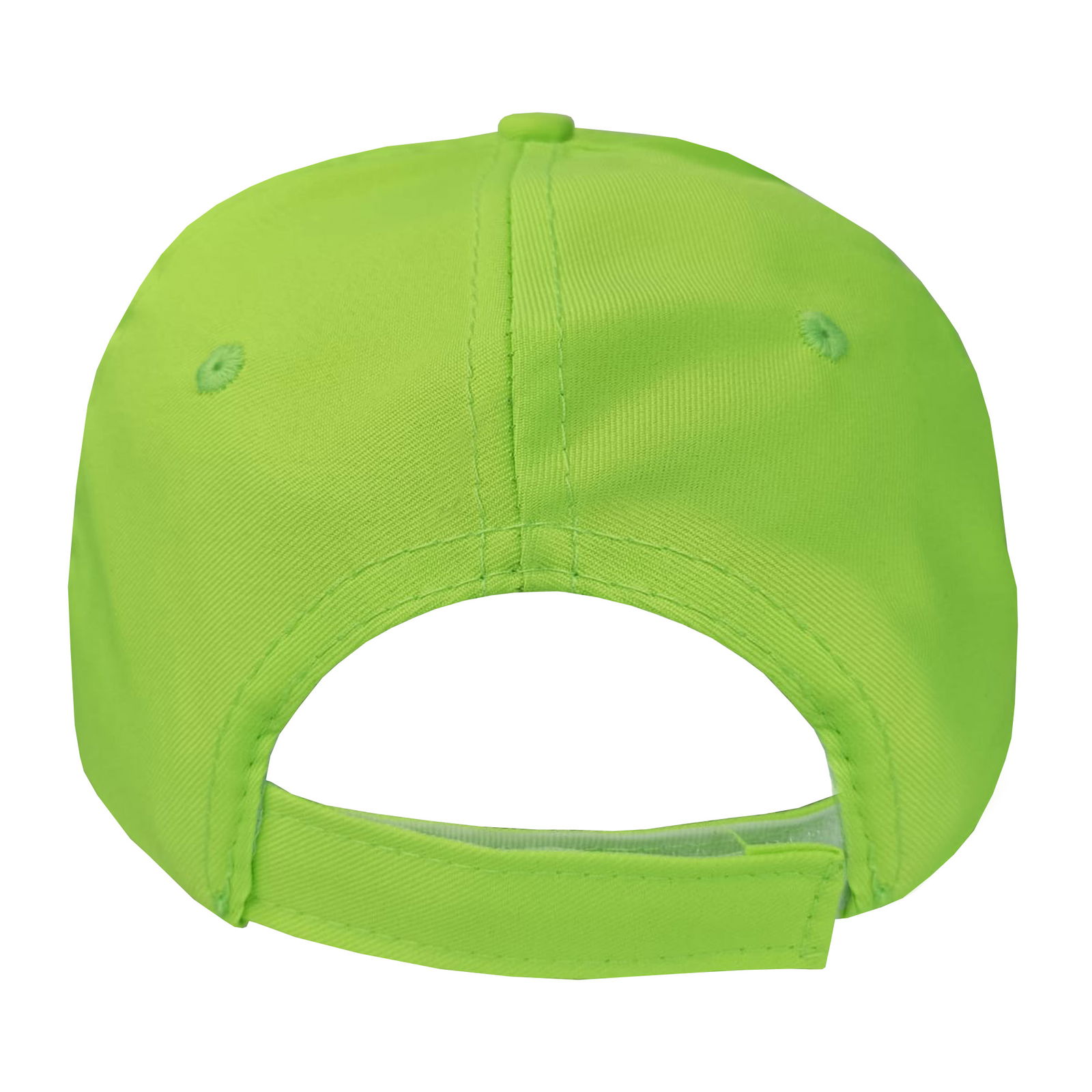 Gorra 5 gajos visera curva verde fluo