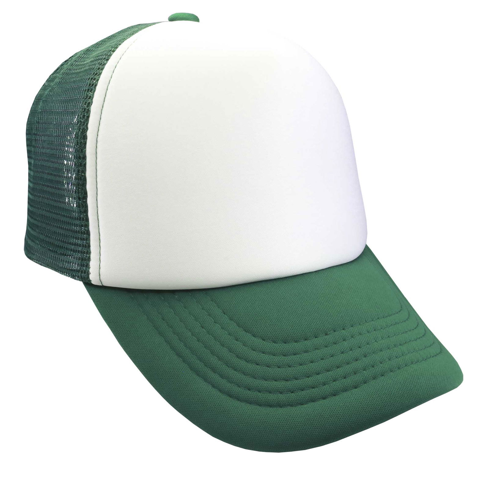 GORRA TRUCKER VERDE BOTELLA FRENTE BLANCO