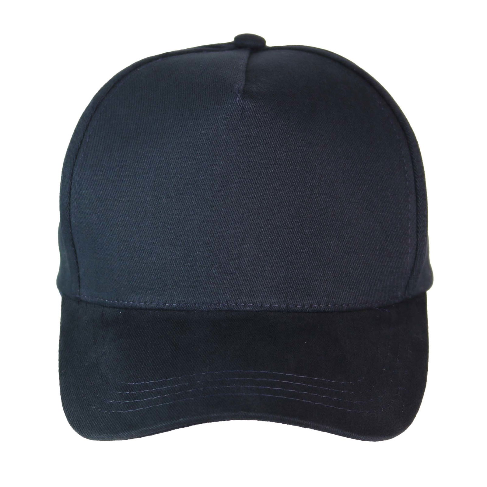 Gorra 5 paneles de gabardina con visera curva 