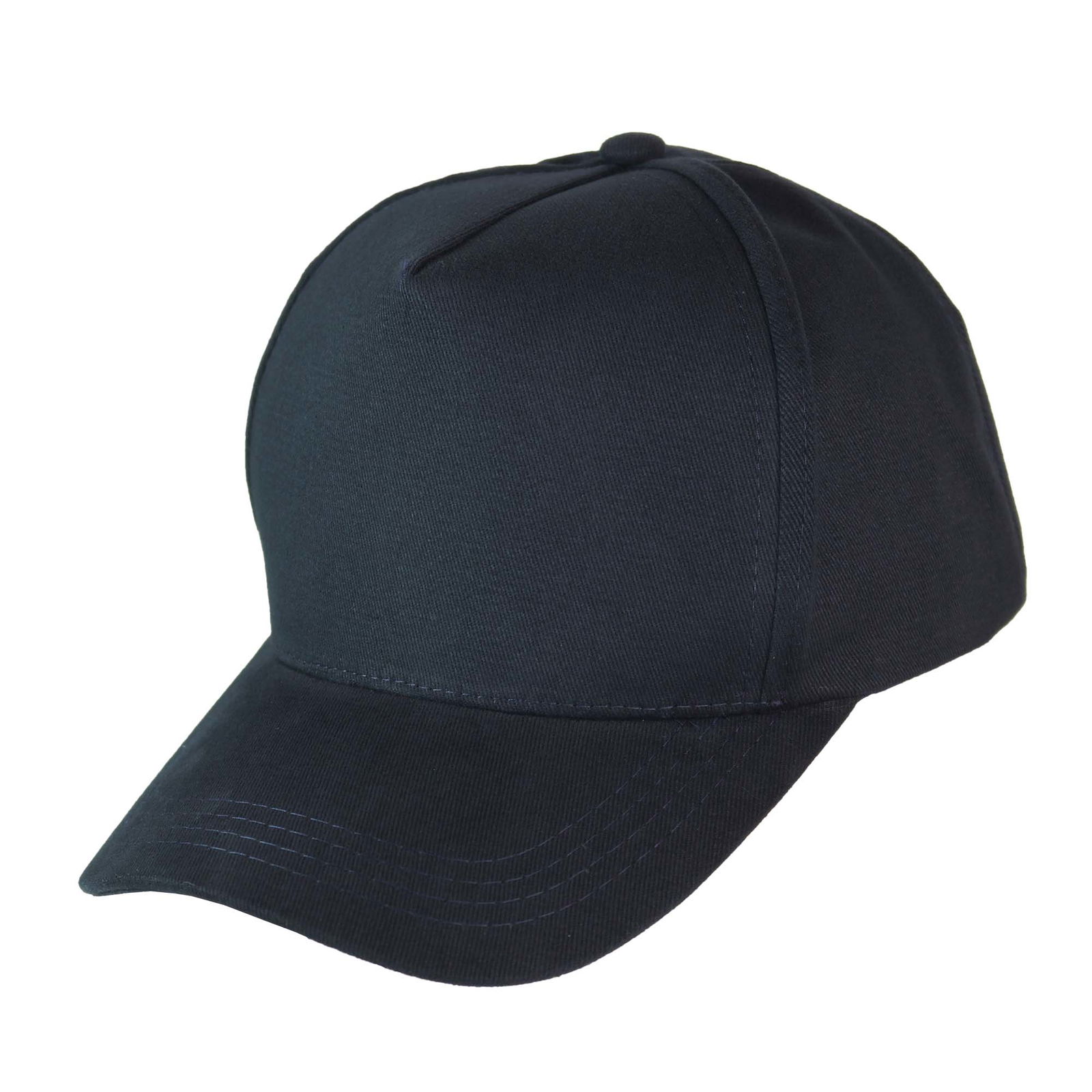 Gorra 5 paneles de gabardina con visera curva 