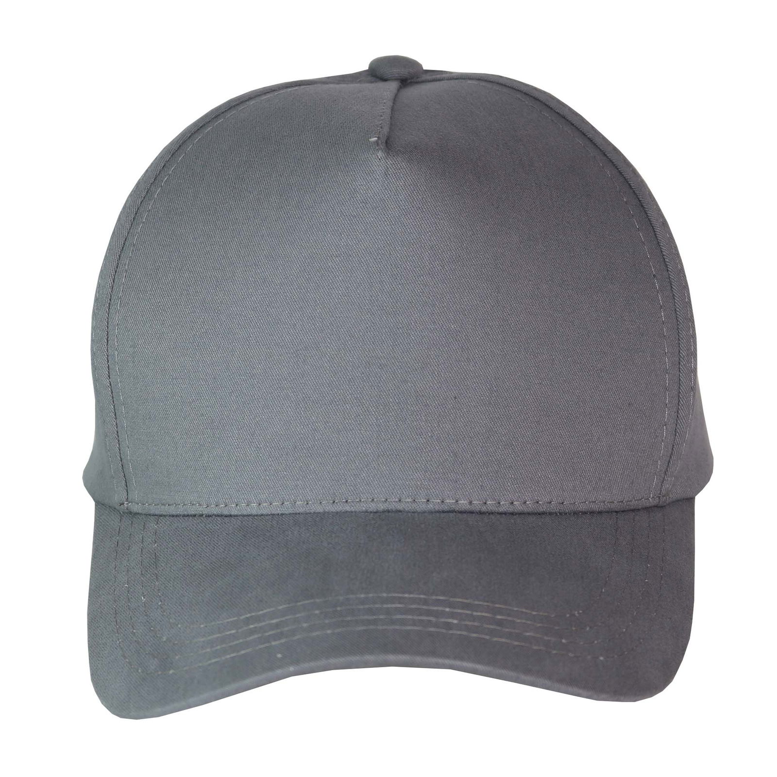 Gorra 5 paneles de gabardina con visera curva 