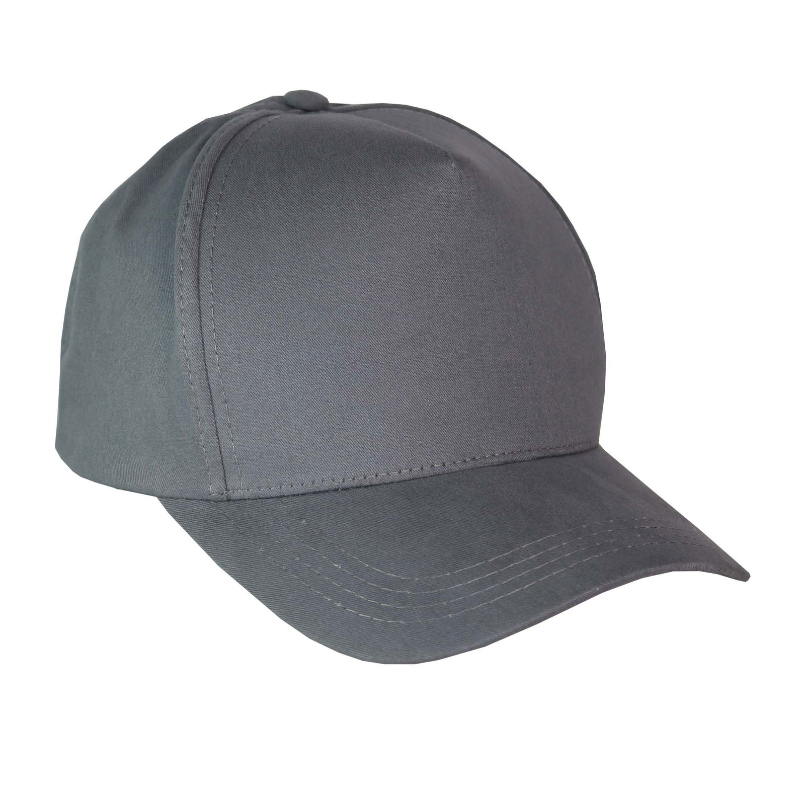 Gorra 5 paneles de gabardina con visera curva 