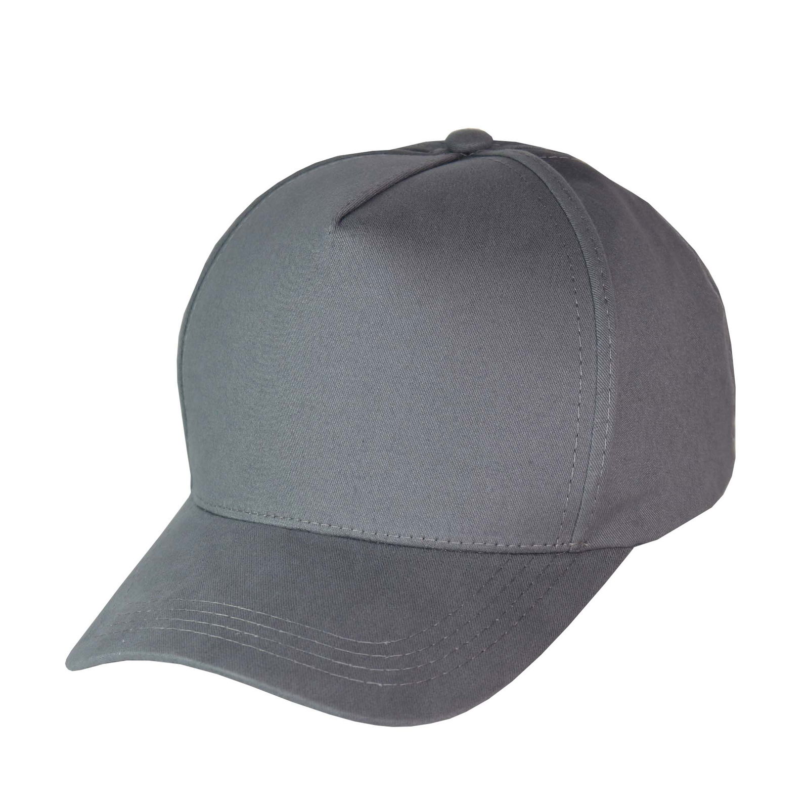 Gorra 5 paneles de gabardina con visera curva 