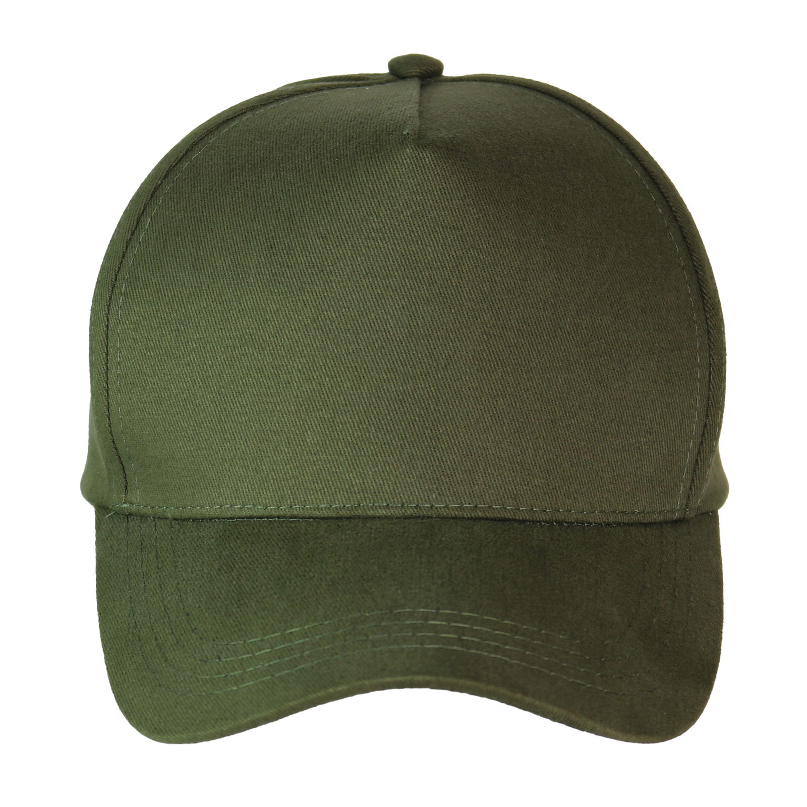 Gorra 5 paneles de gabardina con visera curva