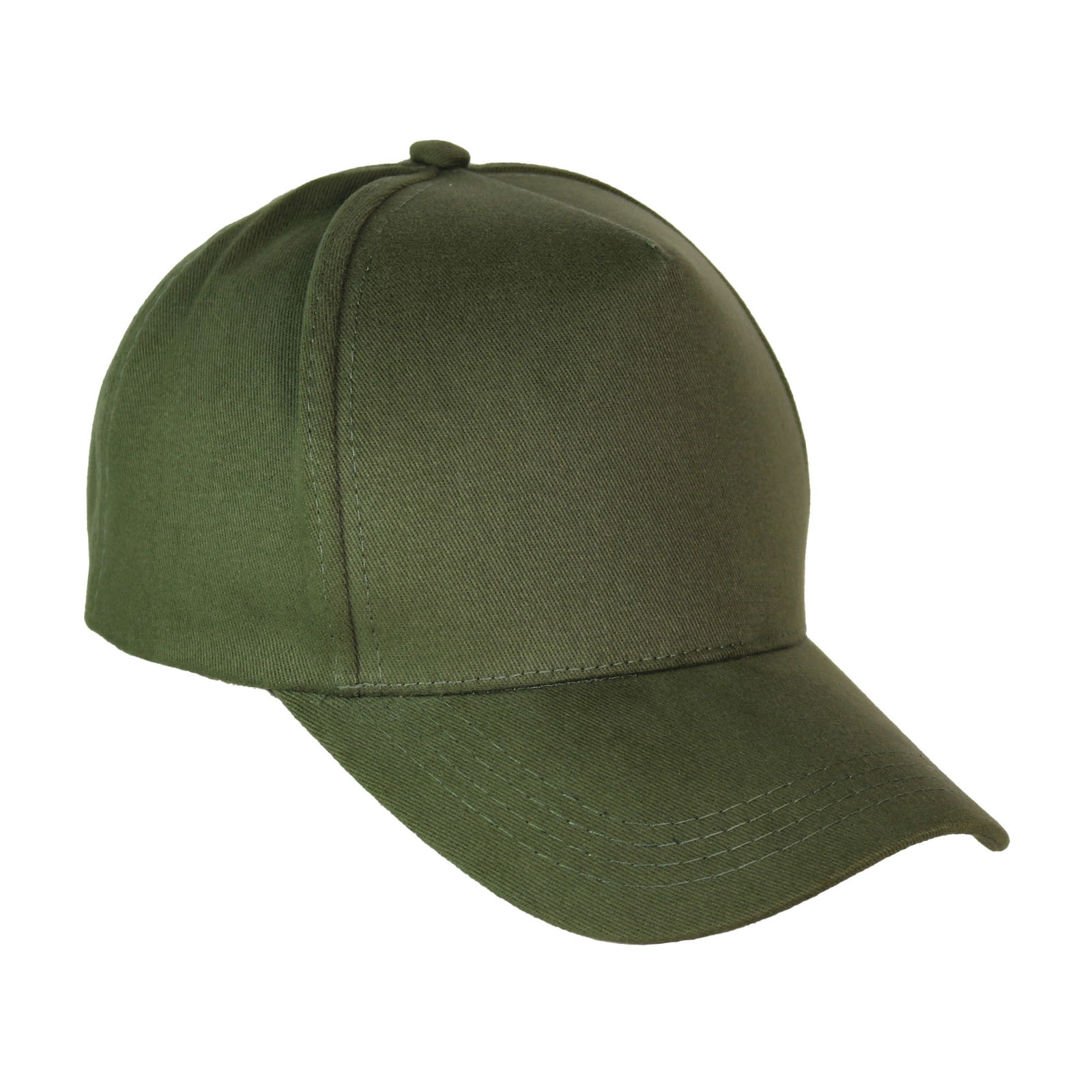 Gorra 5 paneles de gabardina con visera curva