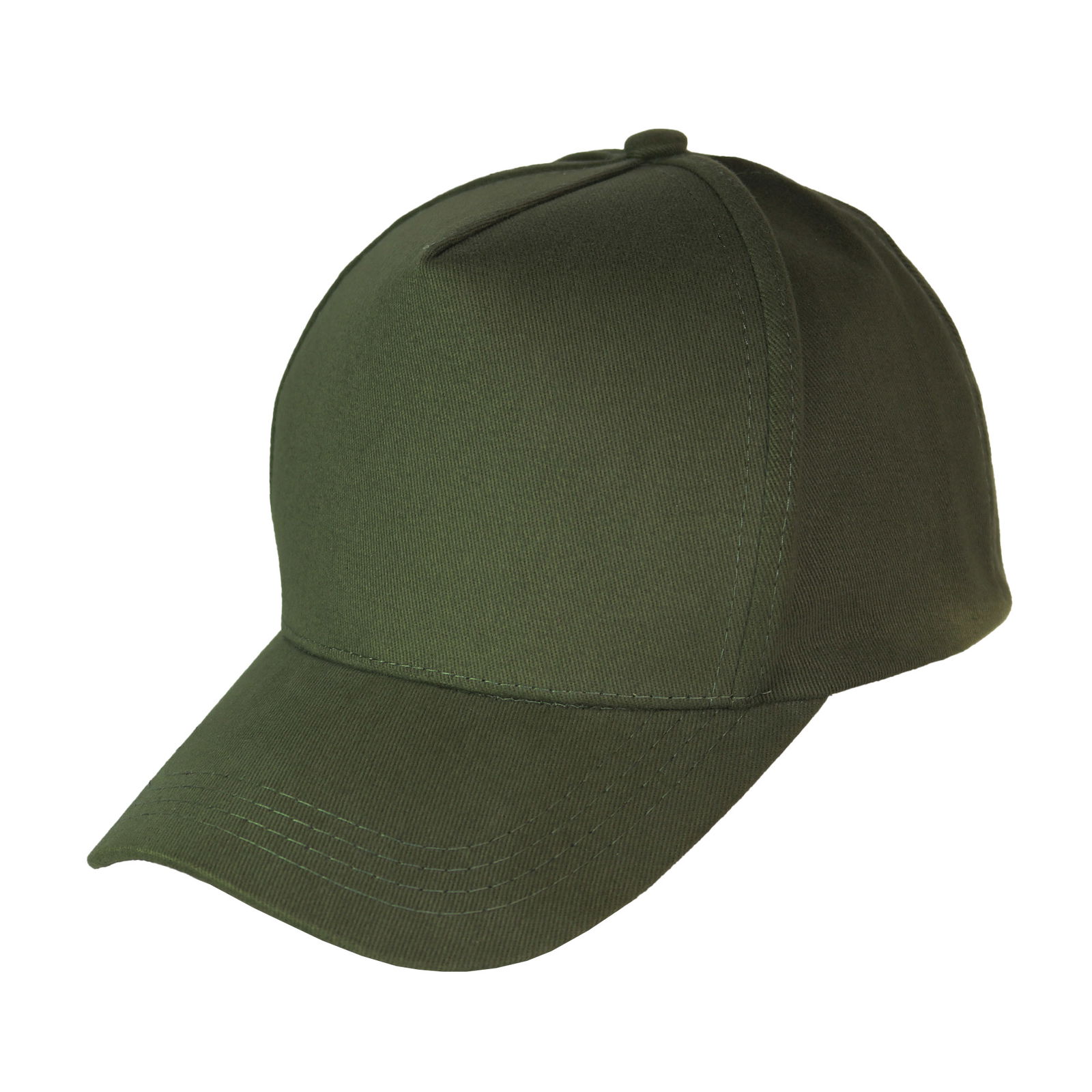 Gorra 5 paneles de gabardina con visera curva