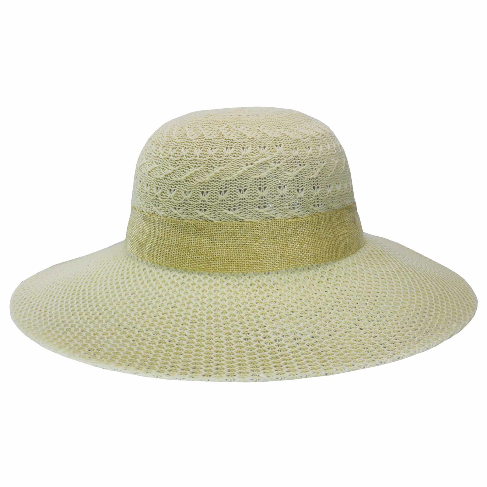 Sombrero capelina ala ancha con cinta