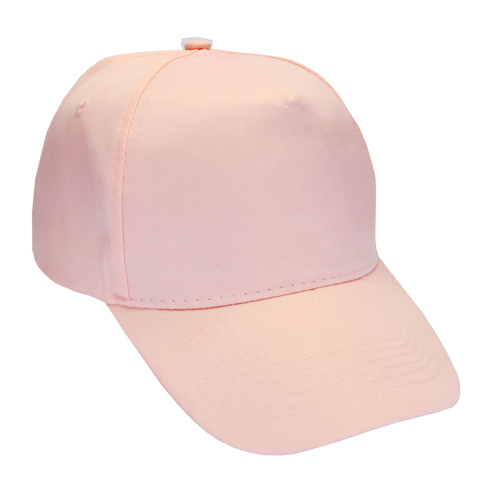 Gorra 5 gajos visera curva rosa pastel