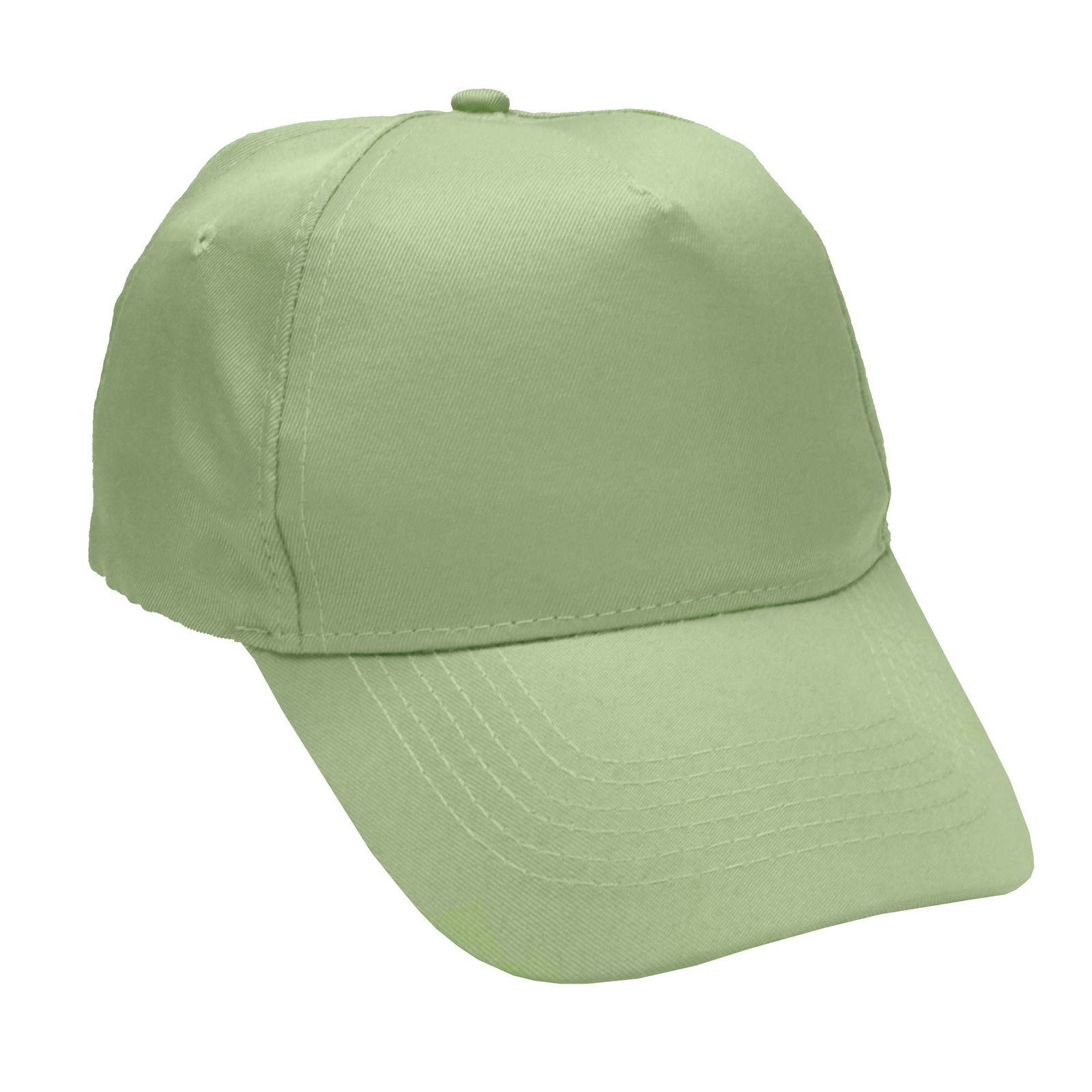 Gorra 5 gajos visera curva verde pastel