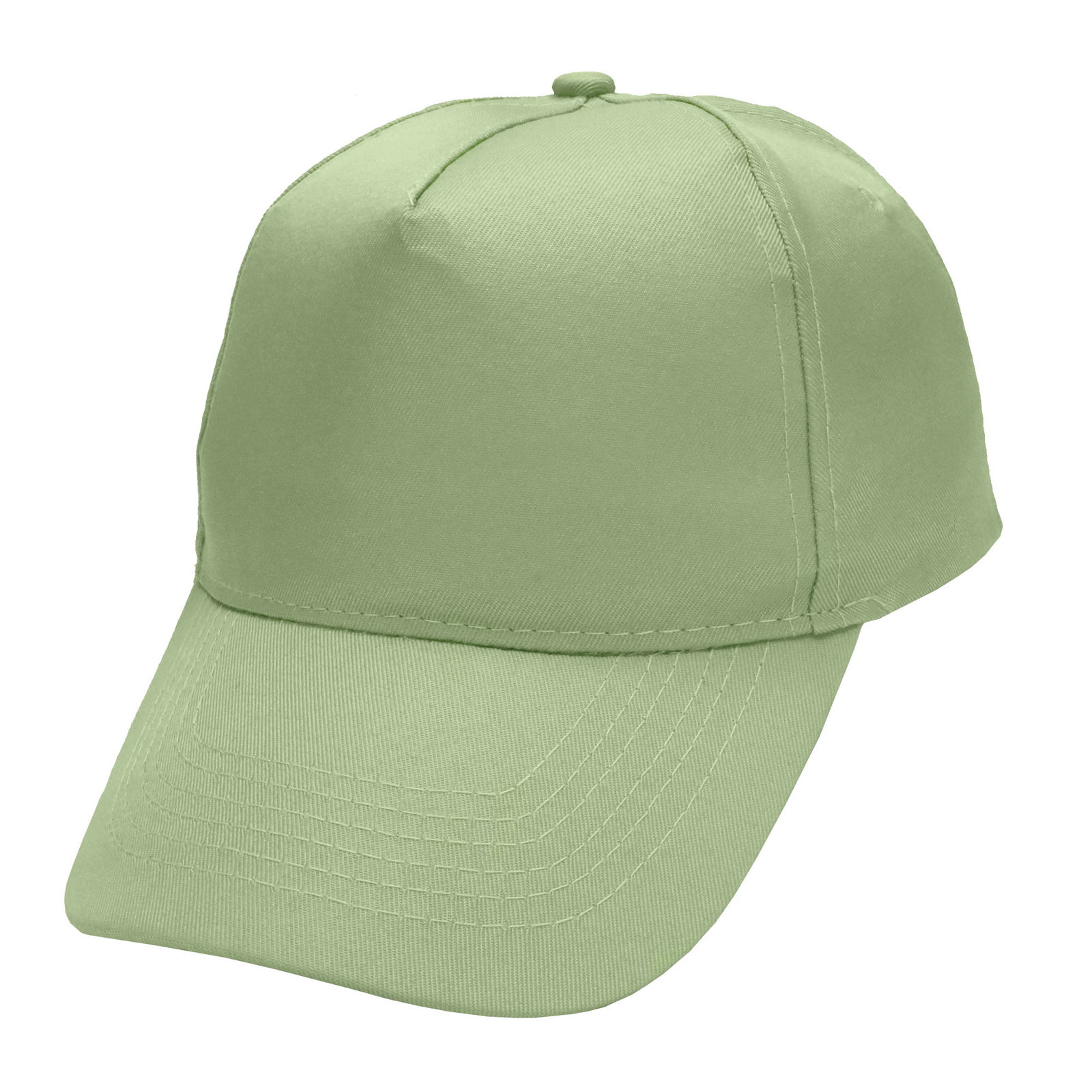 Gorra 5 gajos visera curva verde pastel