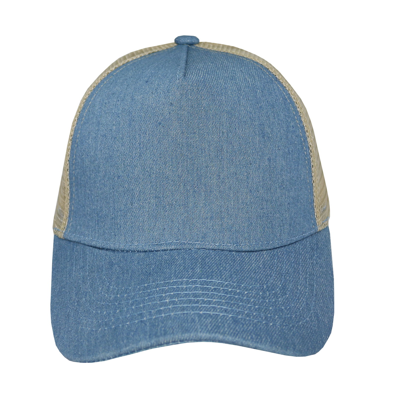 Gorra trucker de adulto en jean azul claro