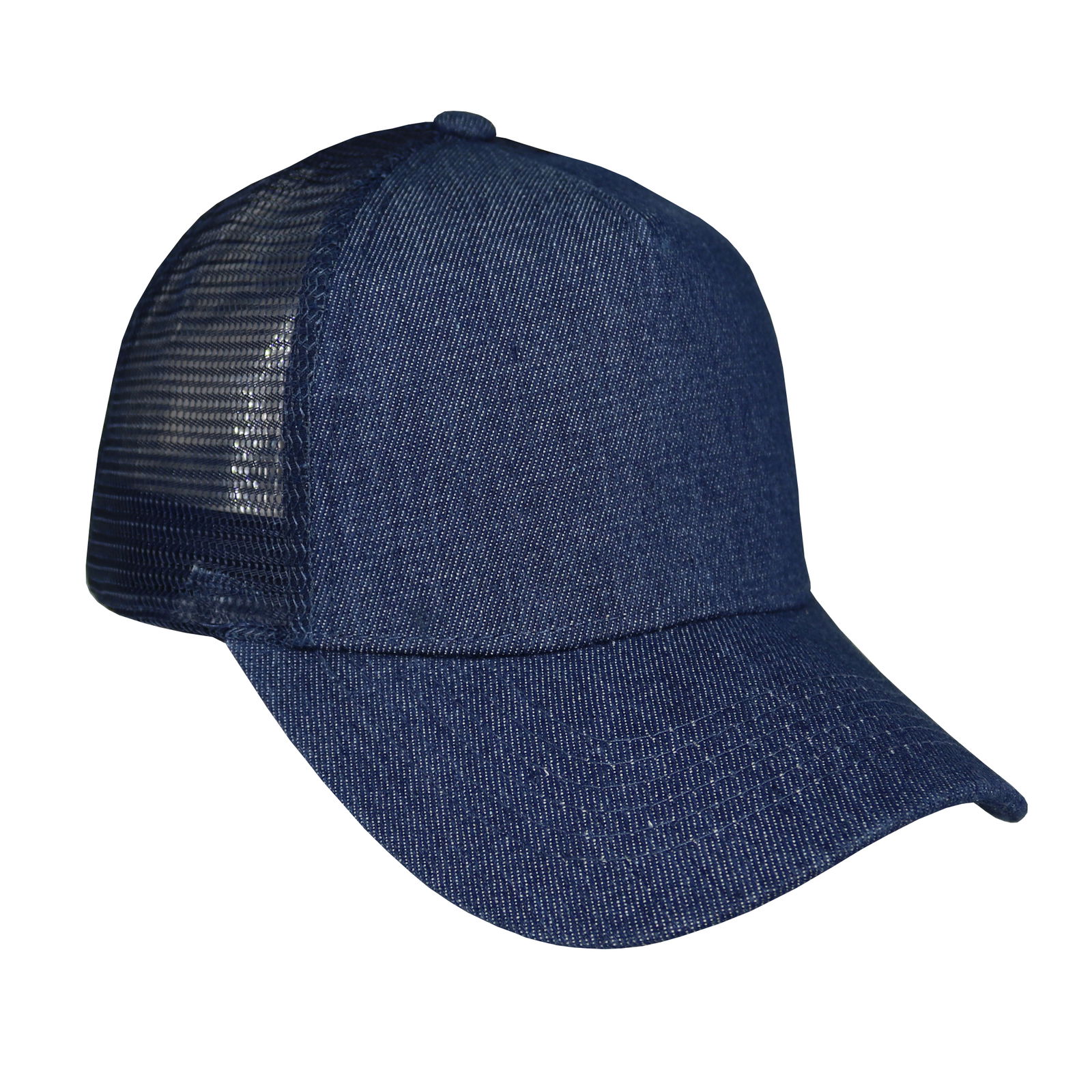 Gorra trucker de adulto en jean azul 