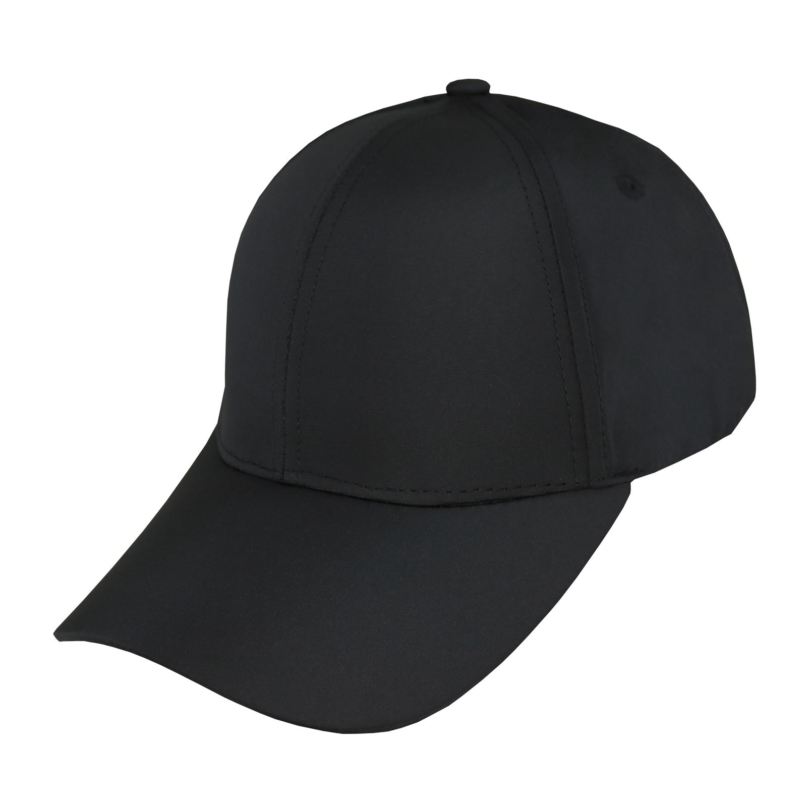 Gorra deportiva para adulto 6 gajos negra