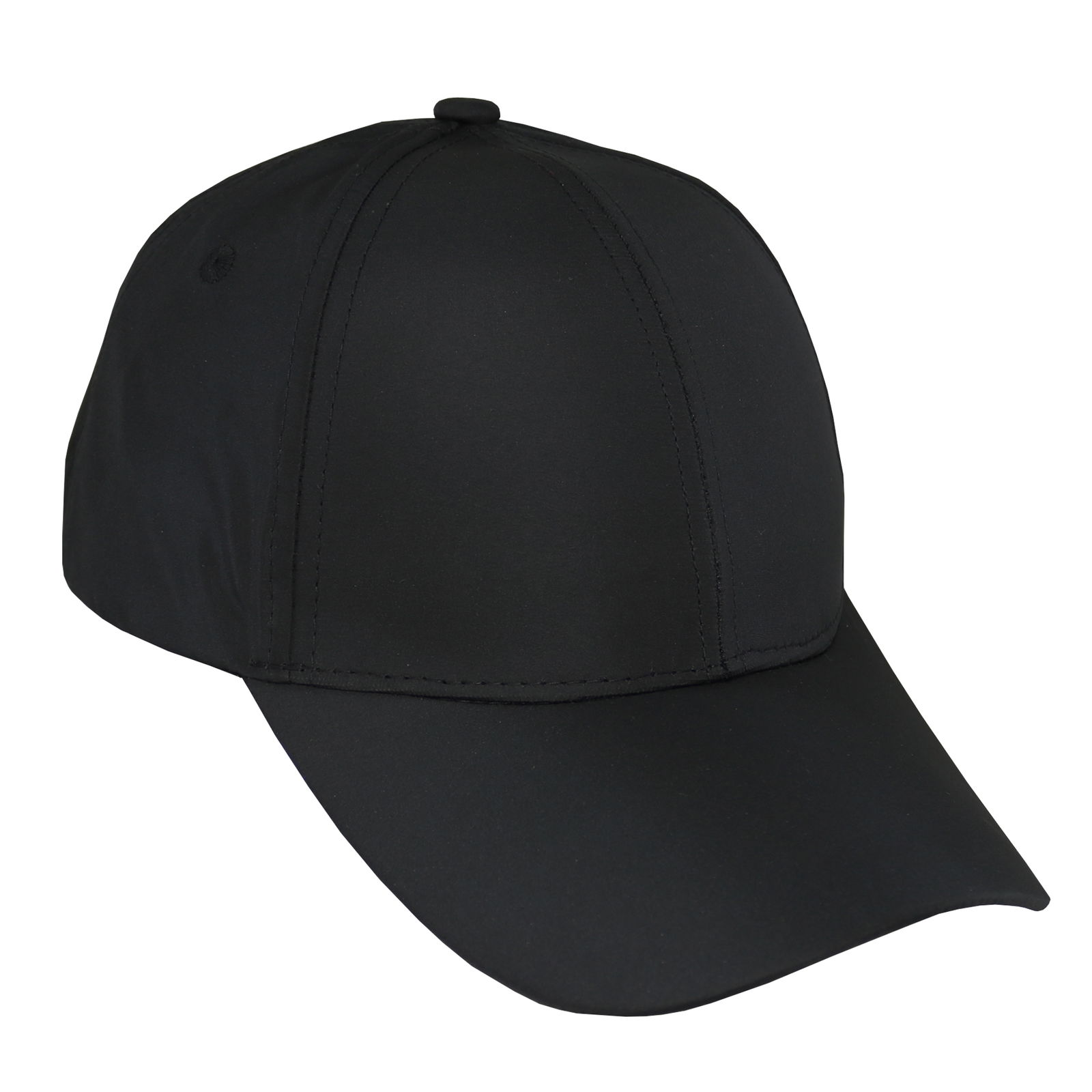 Gorra deportiva para adulto 6 gajos negra