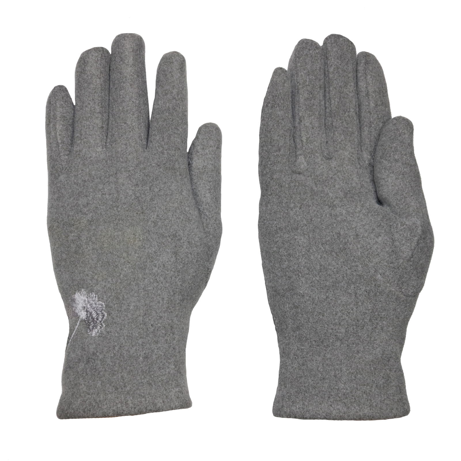 Guantes de jersey para dama gris