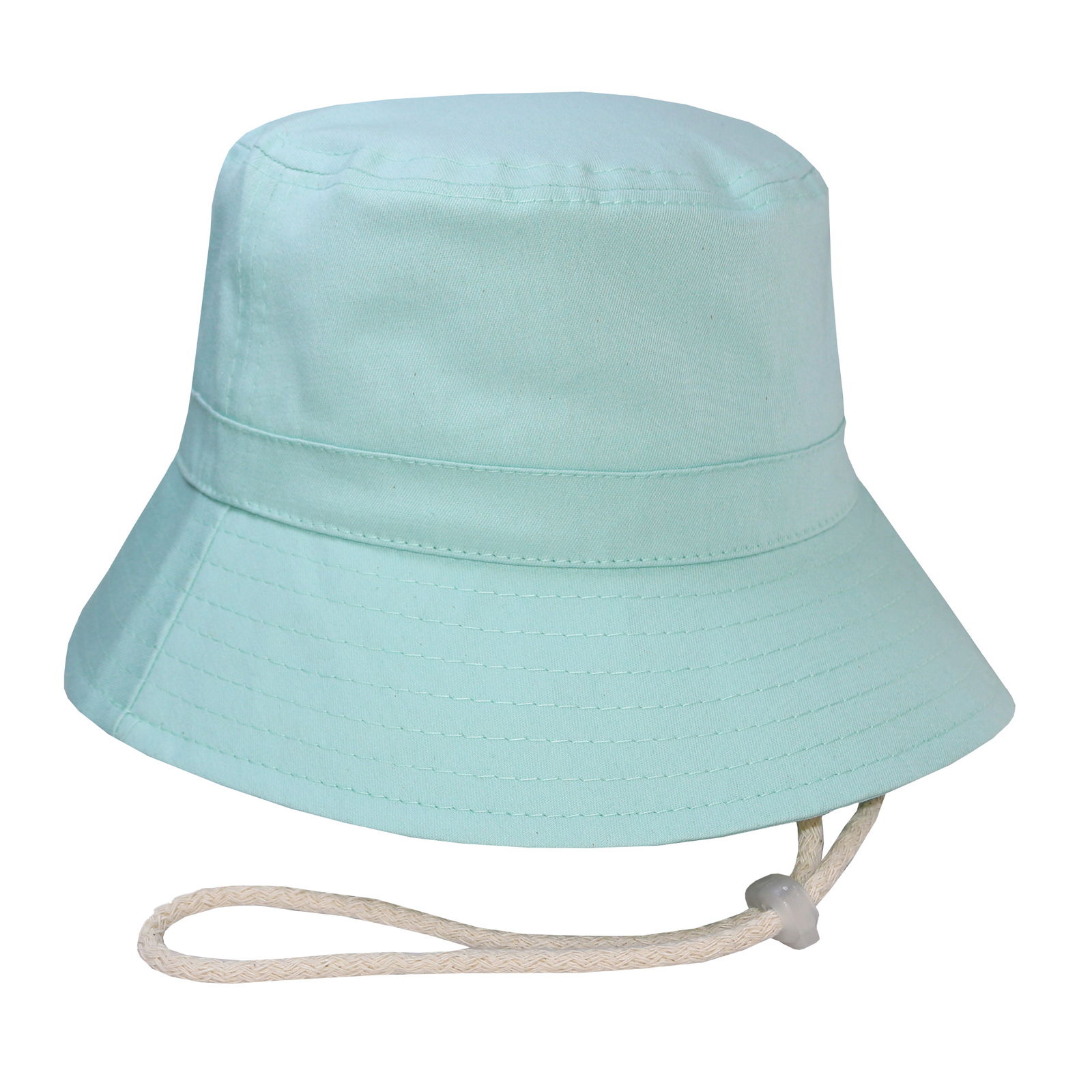 Bucket hat con cordón en gabardina agua.