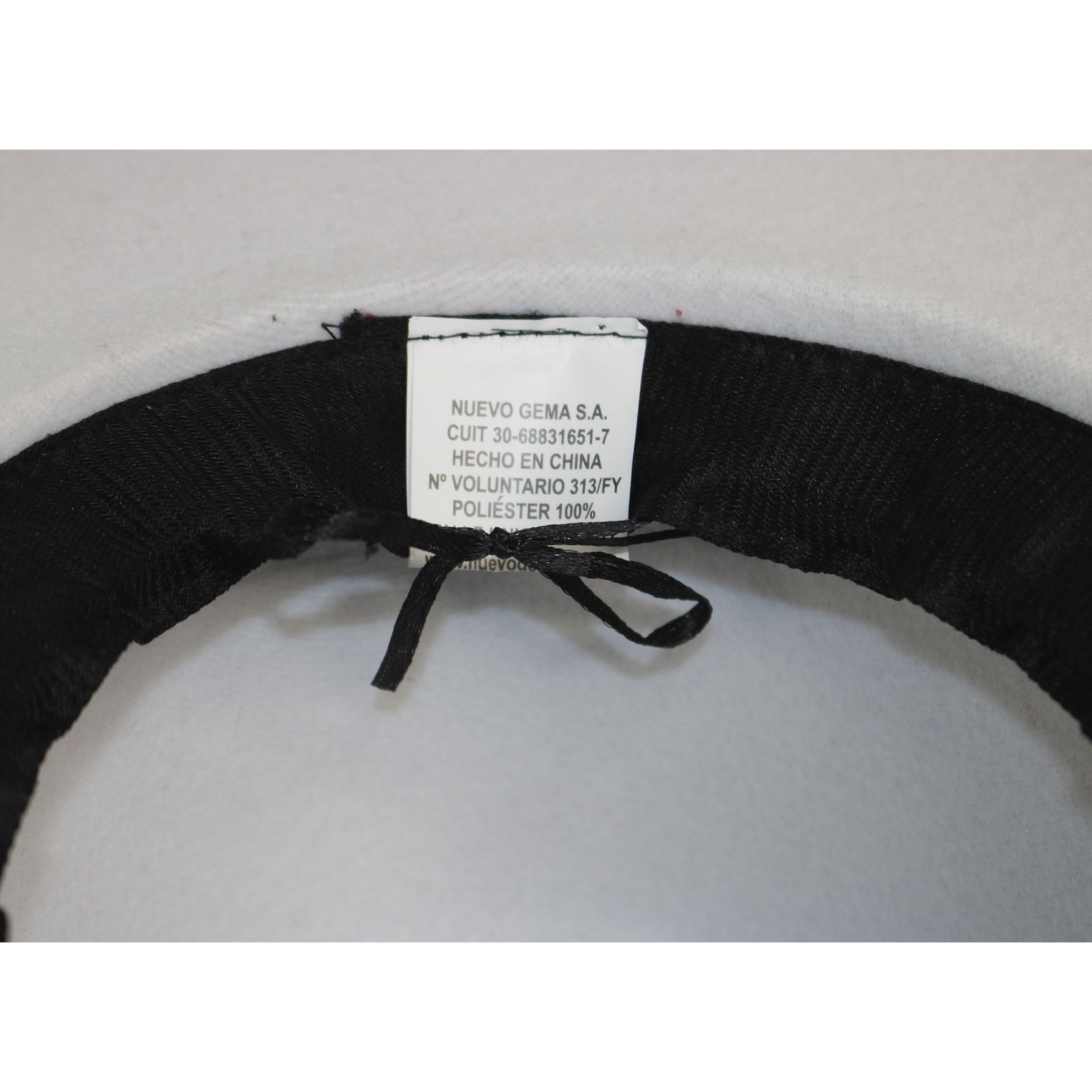 Sombrero de fieltro blanco para adulto.