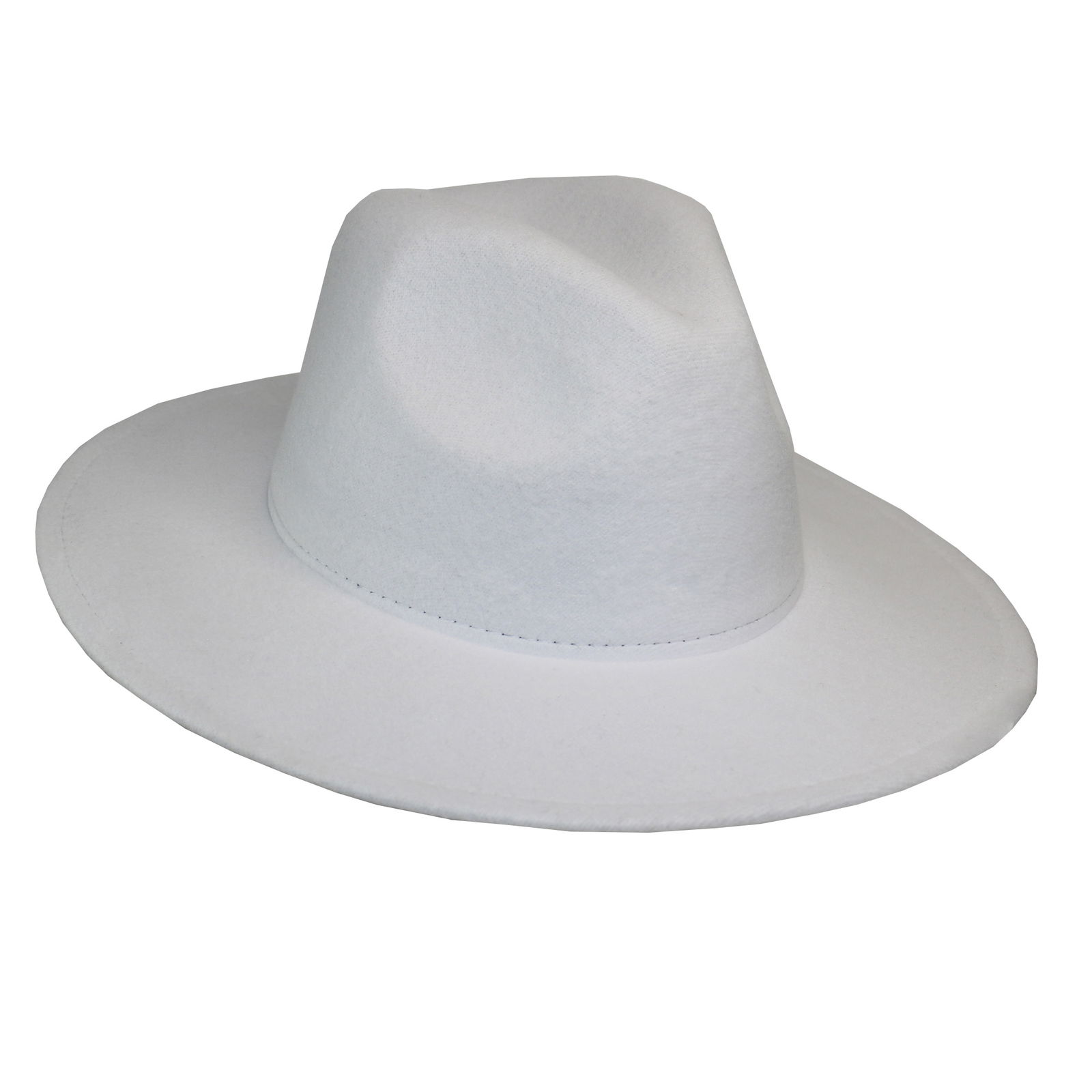 Sombrero de fieltro blanco para adulto.