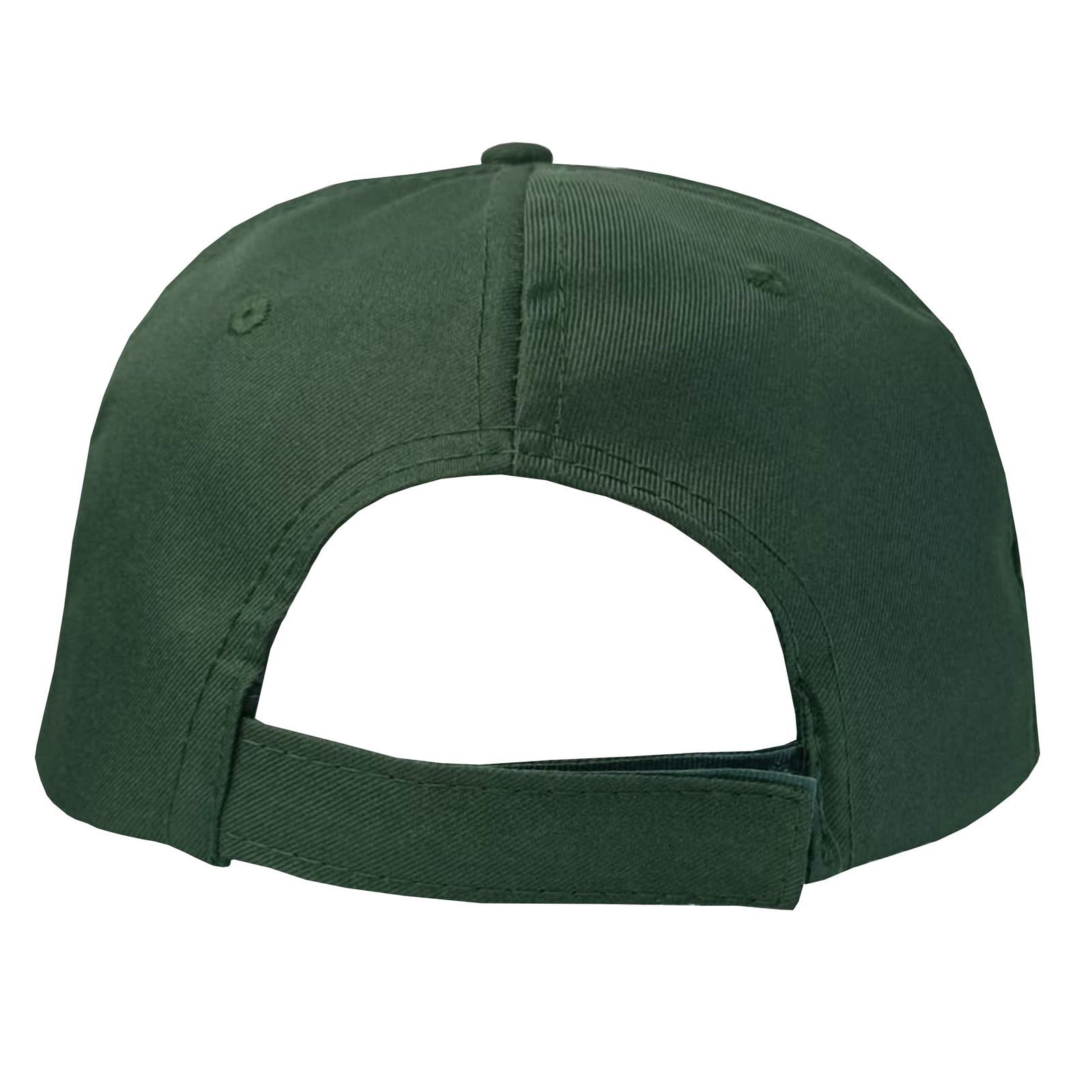 Gorra 5 gajos visera curva verde botella con frente blanco