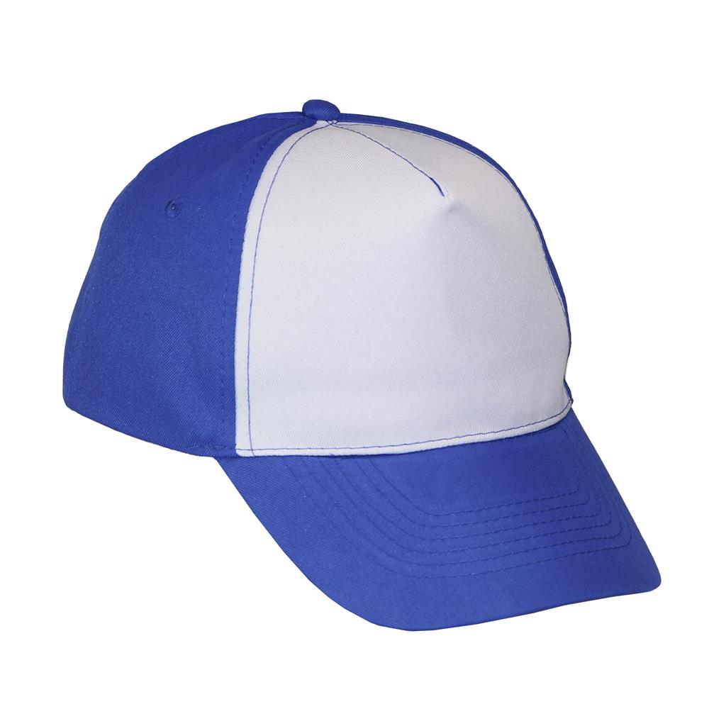 GORRA 5 GAJOS VISERA CURVA CON FRENTE BLANCO