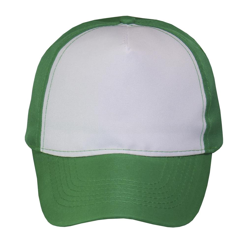 GORRA 5 GAJOS VISERA CURVA CON FRENTE BLANCO