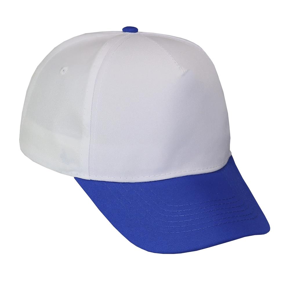 GORRA 5 GAJOS VISERA CURVA COPA BLANCA