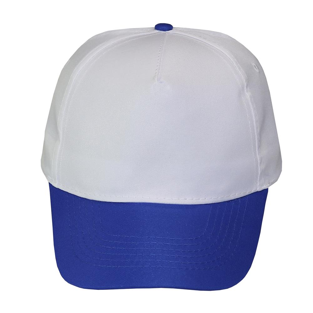 GORRA 5 GAJOS VISERA CURVA COPA BLANCA