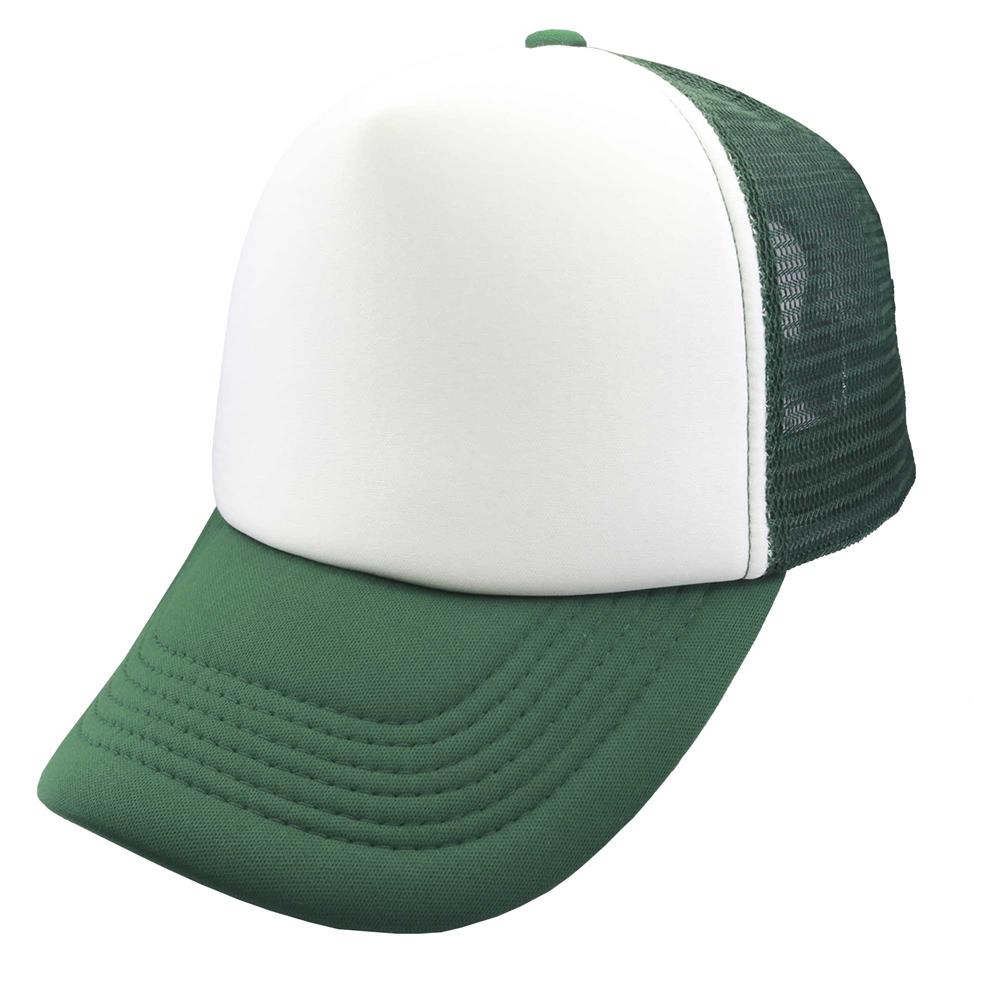 GORRA TRUCKER VERDE BOTELLA FRENTE BLANCO