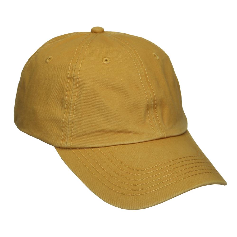 Gorra de adulto tipo polo pigmentado mostaza pigmentado. 