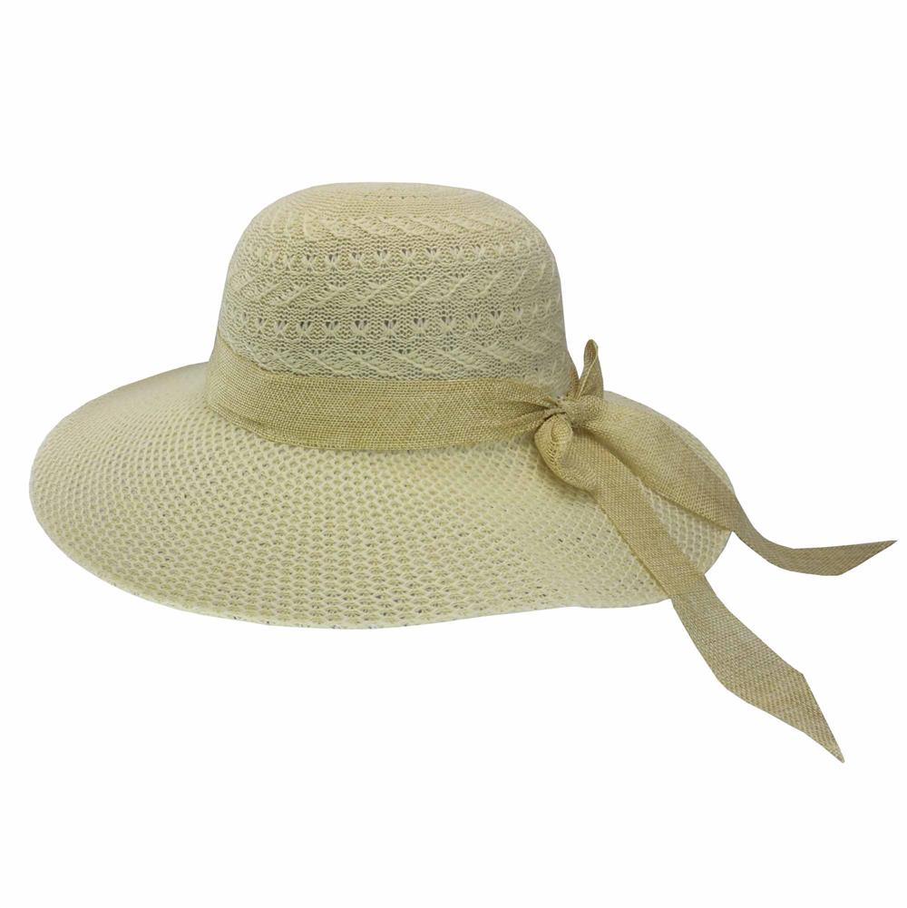 Sombrero capelina ala ancha con cinta