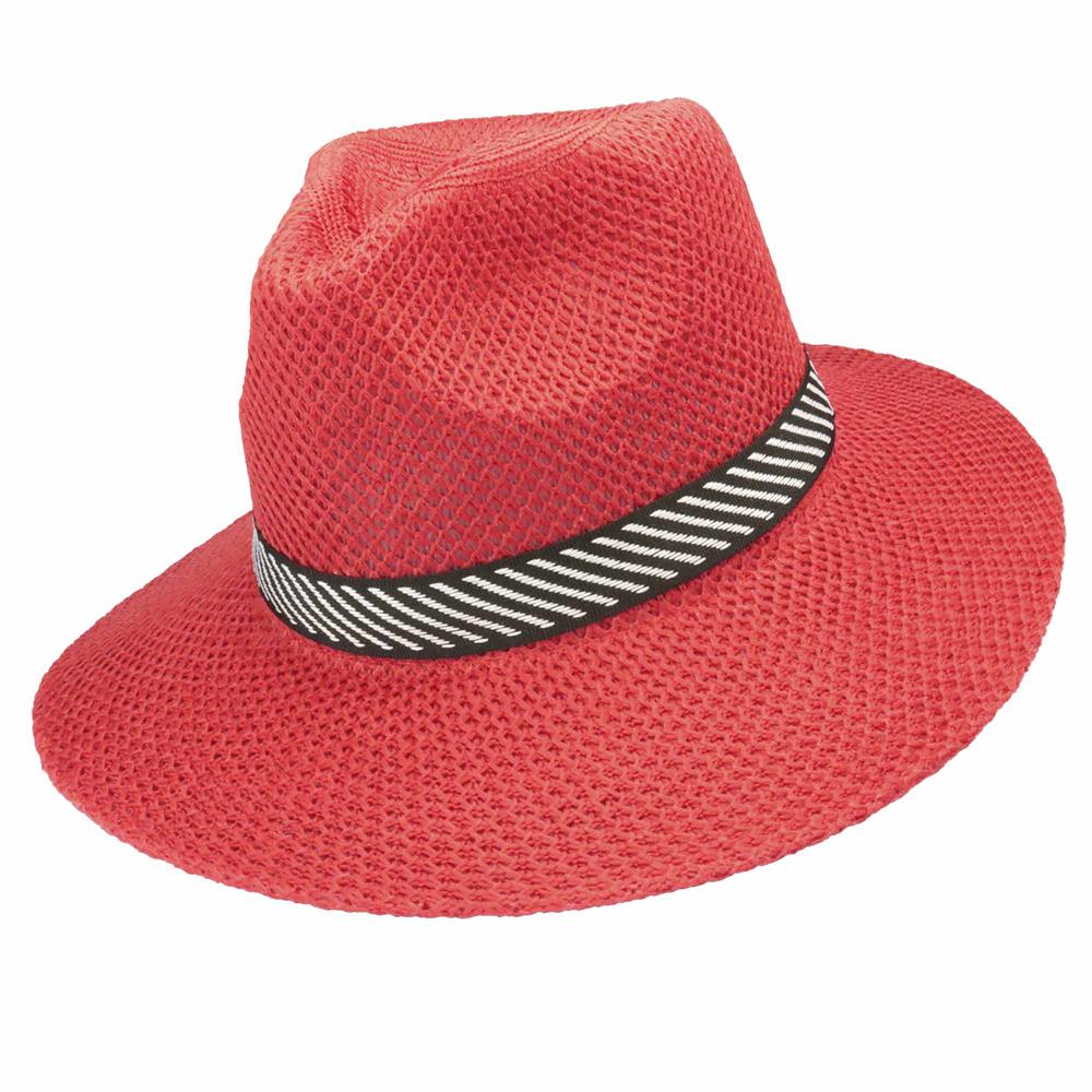 Sombrero indiana hilo de poliéster con cinta. 