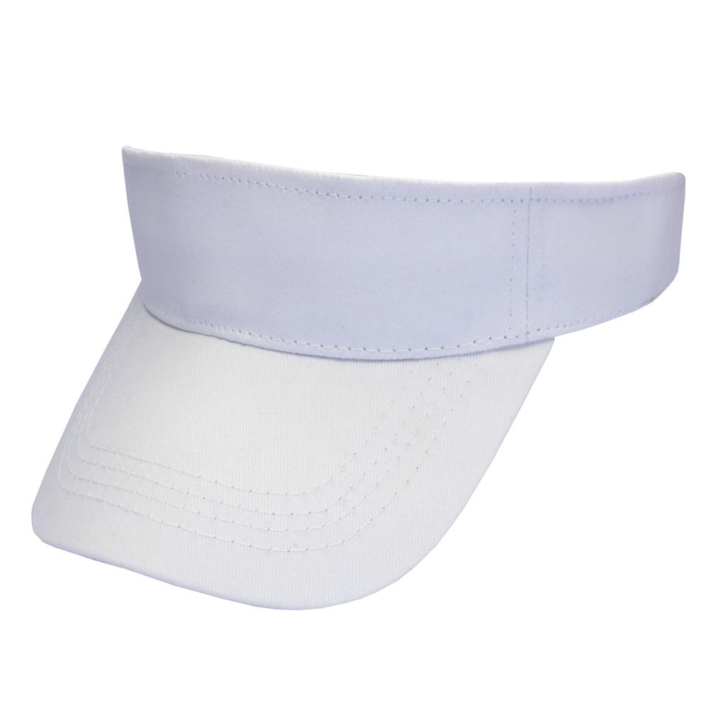 Visera deportiva blanca