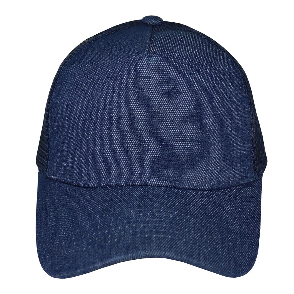 Gorra trucker de adulto en jean azul 