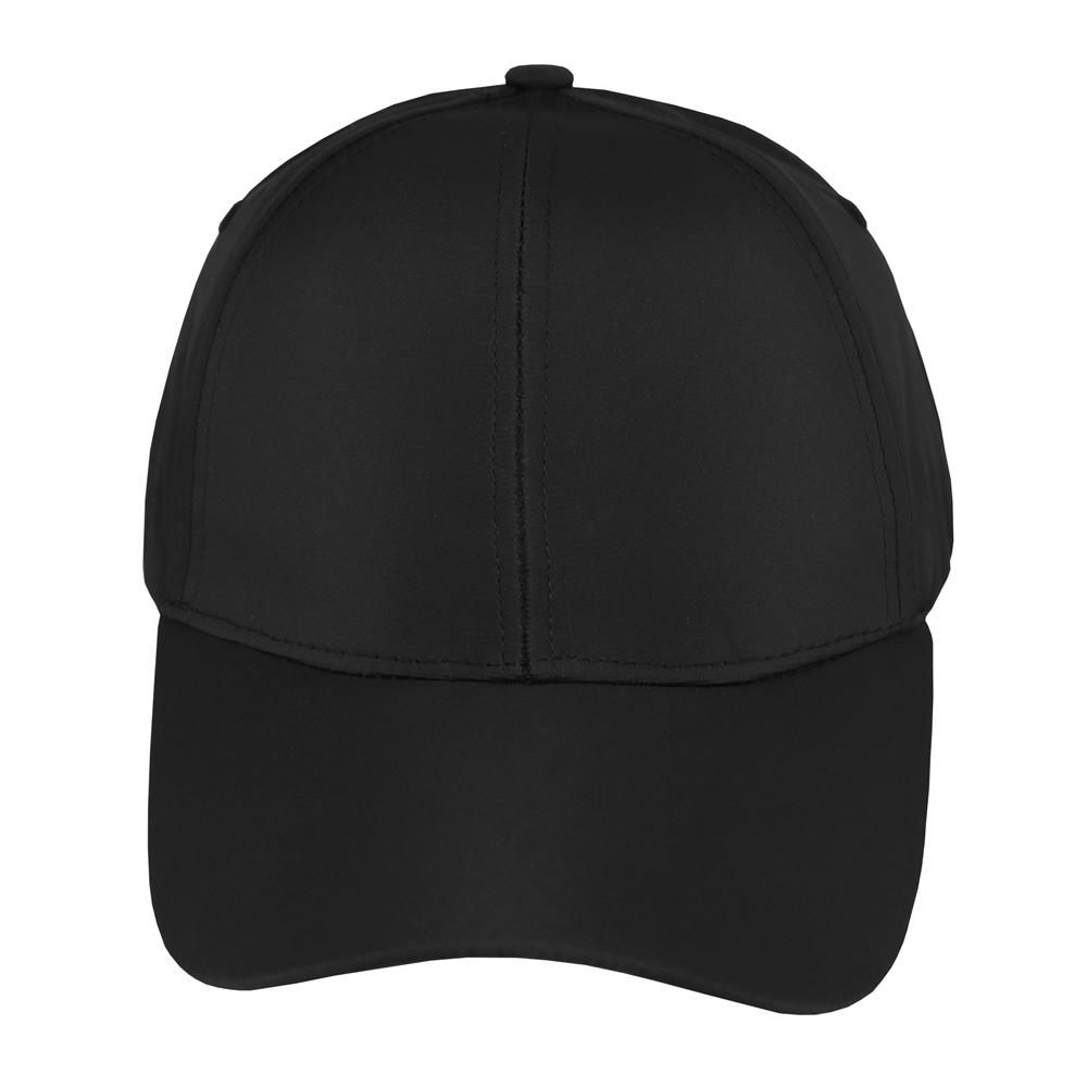 Gorra deportiva para adulto 6 gajos negra