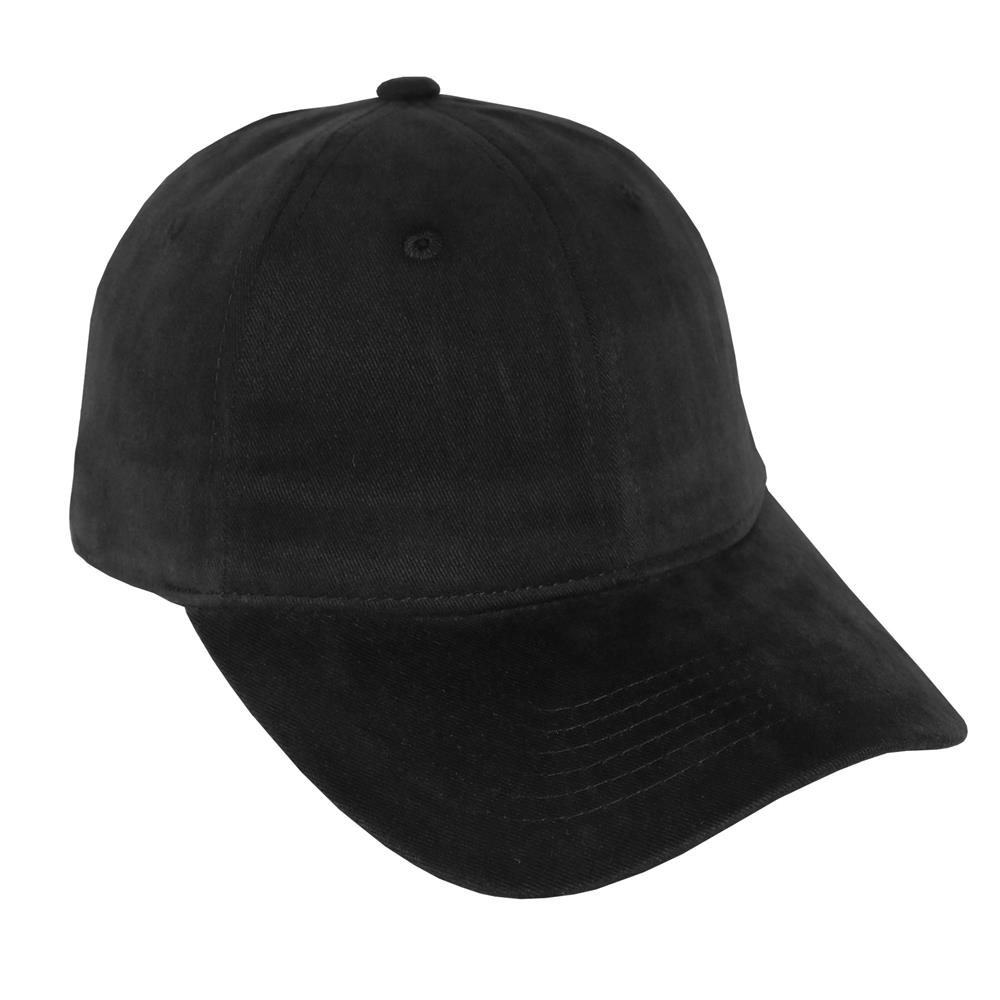 Gorra de adulto en algodón 6 gajos esmerilada negra