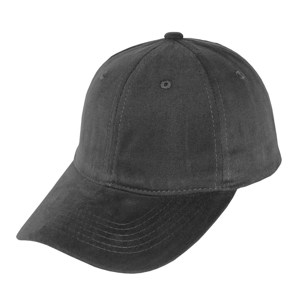 Gorra de adulto en algodón 6 gajos esmerilada gris