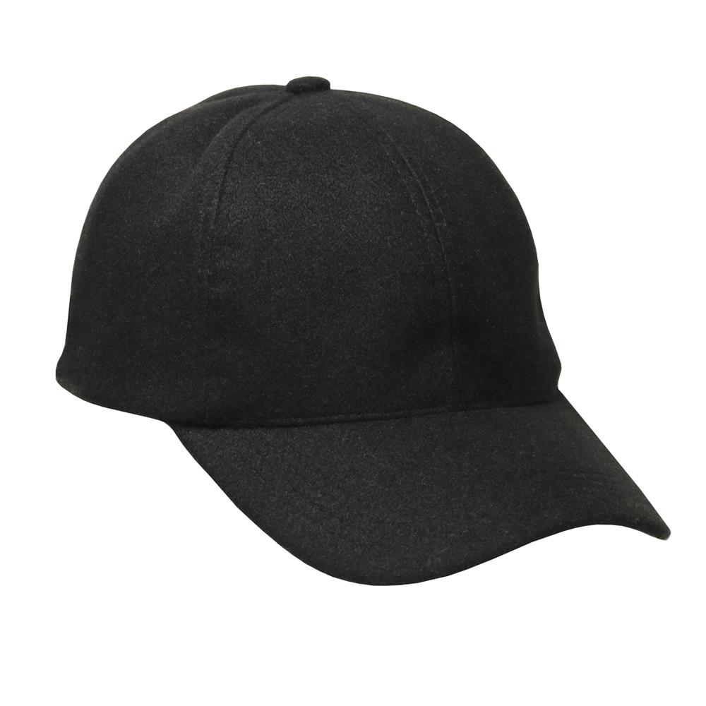 Gorra de paño 6 gajos negra