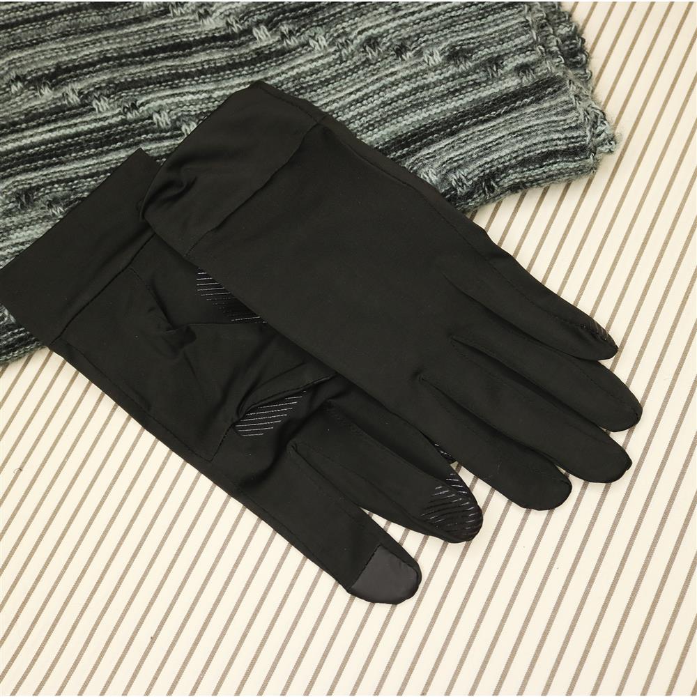 Guantes liner negro, tactil y antideslizante.