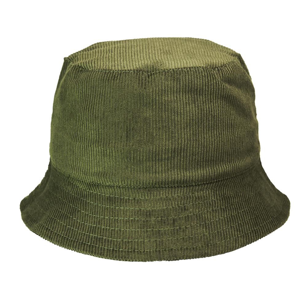 Piluso de corderoy básico con forrería verde militar.