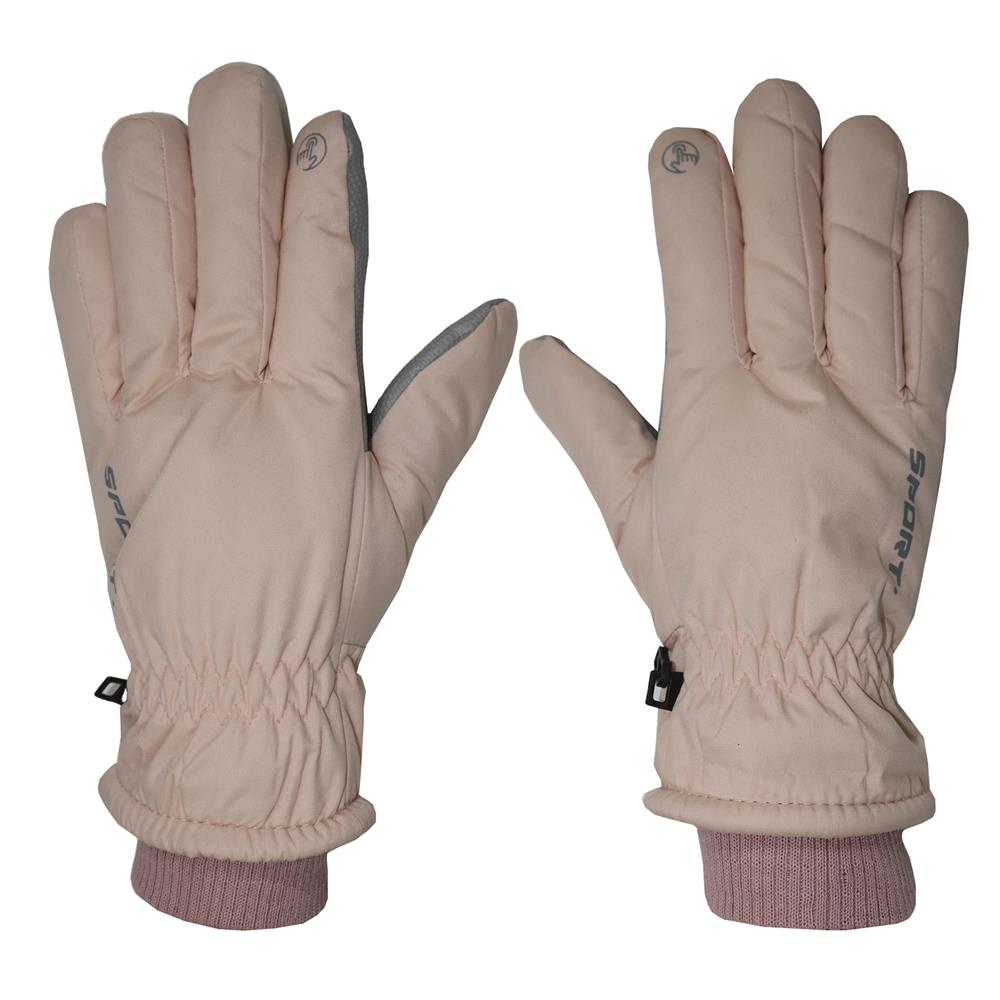 Guantes de ski de dama rosa